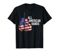 All American Hands - Guantoni da boxe con bandiera USA patriottica Maglietta