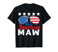 All American MAW Happy 4th of July USA Flag Occhiali da sole Maglietta