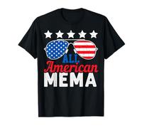 All American MEMA Happy 4th of July USA Flag Occhiali da sole Maglietta