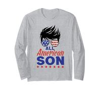 all American Son 4th of July Sunglasses USA Flag Maglia a Manica
