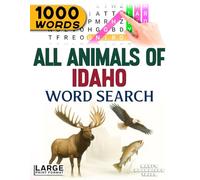 All Animals of Idaho - Word Search: Large Print