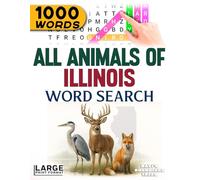 All Animals of Illinois - Word Search: Large Print