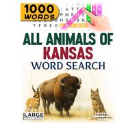 All Animals of Kansas - Word Search: Large Print