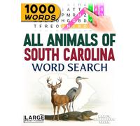 All Animals of South Carolina - Word Search: Large Print