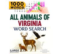 All Animals of Virginia - Word Search: Large Print