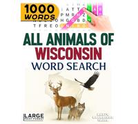 All Animals of Wisconsin - Word Search: Large Print