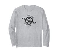 all Ass And No Gas - Divertente Regalo per Ciclismo e Ciclismo Maglia a Manica