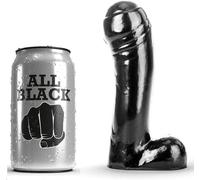 All Black - Dildo con Testicoli e Ventosa 15 CM