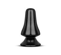 All Black - Plug anale 12 cm (125 mm) con ventosa, Nero
