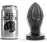 All Black - Plug Anale con Scanalature 12 CM