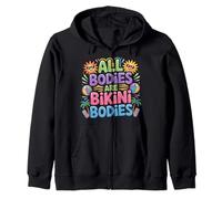 all Bodies Are Bikini Bodies Self-Love Beach Mindset - Felpa con Cappuccio