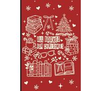 All Booked For Christmas Composition Notebook: Cozy Holiday Reading Diary, Cute Red Festive Journal For Book Lover