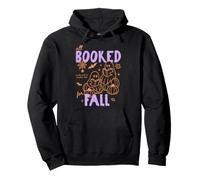 all Booked for Fall Bookish Reader Autumn Halloween Books Felpa con Cappuccio