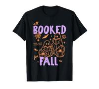 all Booked for Fall Bookish Reader Autumn Halloween Books Maglietta