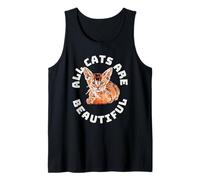 all Cats Are Beautiful Funny Cat Heartbeat Abissino Proprietario Canotta