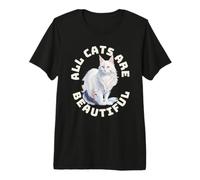 all Cats Are Beautiful Funny Turkish Angora Cat Maglietta Premium