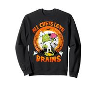 all Chefs Love Brains Zombie Chef Funny Halloween Costume Felpa