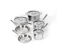 All-Clad D3 - Set di pentole e padelle in acciaio inox a tre strati, qualità professionale, 10 pezzi