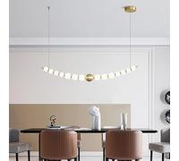 all-Copper Chandelier Lights Pendant Hanging Lamp Compatible with Restaurant Bar Designer Ceiling Light Fixture Beaded Personality Strip Adjustable Chandeliers