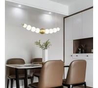 all-Copper Chandelier Lights Pendant Hanging Lamp Compatible with Restaurant Bar Designer Ceiling Light Fixture Beaded Personality Strip Adjustable Chandeliers