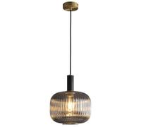 all Copper Creative Lantern Shaped Chandelier, E27/E26 Base Hand Blown Glass Adjustable Hanging Light Fixture, European Style Minimalist Living Room, Bedside, Restaurant Pendant Lamp(B)