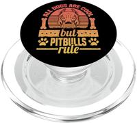 All Dogs Are Cool But Pitbulls Rule Retro Dog Dad PopSockets PopGrip per MagSafe