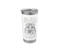 All Dogs Are Pettable Some Only Once Wolf Funny Bicchiere termico in acciaio inox doppia parete