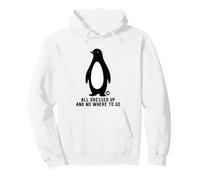 all Dressed Up And Nowhere To Go Penguin Felpa con Cappuccio