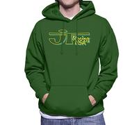 All+Every JT Racing Yellow And Blue Logo Men's Hooded Sweatshirt