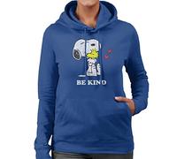 All+Every Peanuts Snoopy Hugging Woodstock Be Kind Women's Hooded Sweatshirt