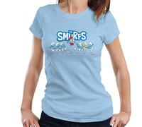 All+Every The Smurfs Jumping Logo Papa Smurf Women's T-Shirt
