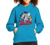 All+Every Tom And Jerry Classic Baseball Field Logo Kid's Hooded Sweatshirt