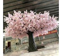 All Faux Pink Cherry Blossom Tree, Full Bloom Artificial for Indoor Landscaping & Event Centerpiece(4 * 4M)