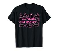 all Feelings Are Important Funny Cats Emotional Awareness Maglietta