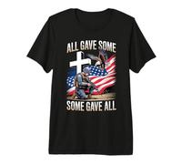 all Gave Some Some Some Gave all US Flag Soldier Memorial Day Maglietta Premium