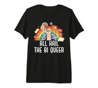 all Hail The Bi Queer Bisessuale Rainbow Pride LGBTQ Maglietta Premium