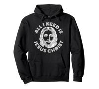 all I Need Is Jesus Christ - v3 Vintage Felpa con Cappuccio