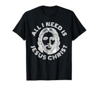 all I Need Is Jesus Christ - v3 Vintage Maglietta