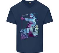 All i Need Is Neve e Un Mountain Uomo Scollo A V Cotone T-Shirt
