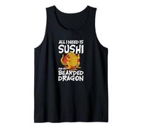 all I Need Is Sushi And My Bearded Dragon Drago Barbuto Canotta