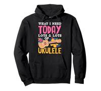 all I Need Is This Ukulele Divertente Lettore Musicale Hawaiano Felpa con Cappuccio