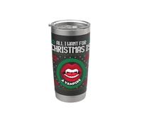 All I Want For Christmas Is A Vampire Fun Uomini Donne Ragazza Ragazzo Bicchiere termico in acciaio inox doppia parete