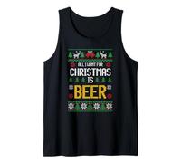 all I Want for Christmas is Beer Funny Ugly Style Canotta