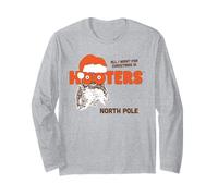 all I Want for Christmas is Hooters North Pole Chicken Wings Maglia a Manica