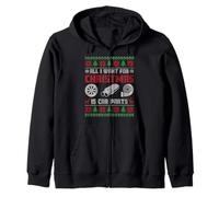 all I Want for Christmas is More Car Parts Ugly Sweater Felpa con Cappuccio