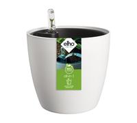 Elho All-in-1 Brussel Round 25 + Swi 24 - Vaso per Piante da Interno - 100% plastica riciclata - Ø 25 cm - Bianco/White