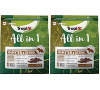 All in 1 Hamster & Gerbil 500g - Mangime per CRICETI E GERBILLI. Complete alimento estruso, a base di chicchi di cereali e semi, con proteine animali e chitina (Confezione da 2)