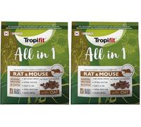 All in 1 Rat & Mouse 500g - Mangime per RATTI E TOPI. Complete alimento estruso, a base di chicchi di cereali e semi, con proteine animali e chitina (Confezione da 2)
