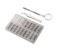 All in Eyewear Repair Solution 1000pcs di viti con un pratico cacciavite e pinzette nel kit