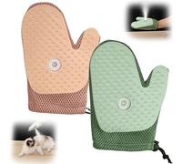 All-in- Grooming Mist Glove for Pets, Meowvo Grooming Mist Glove, Cat Brush Gloves for Dogs & Cats, Deshedding Tools (2pcsAB)